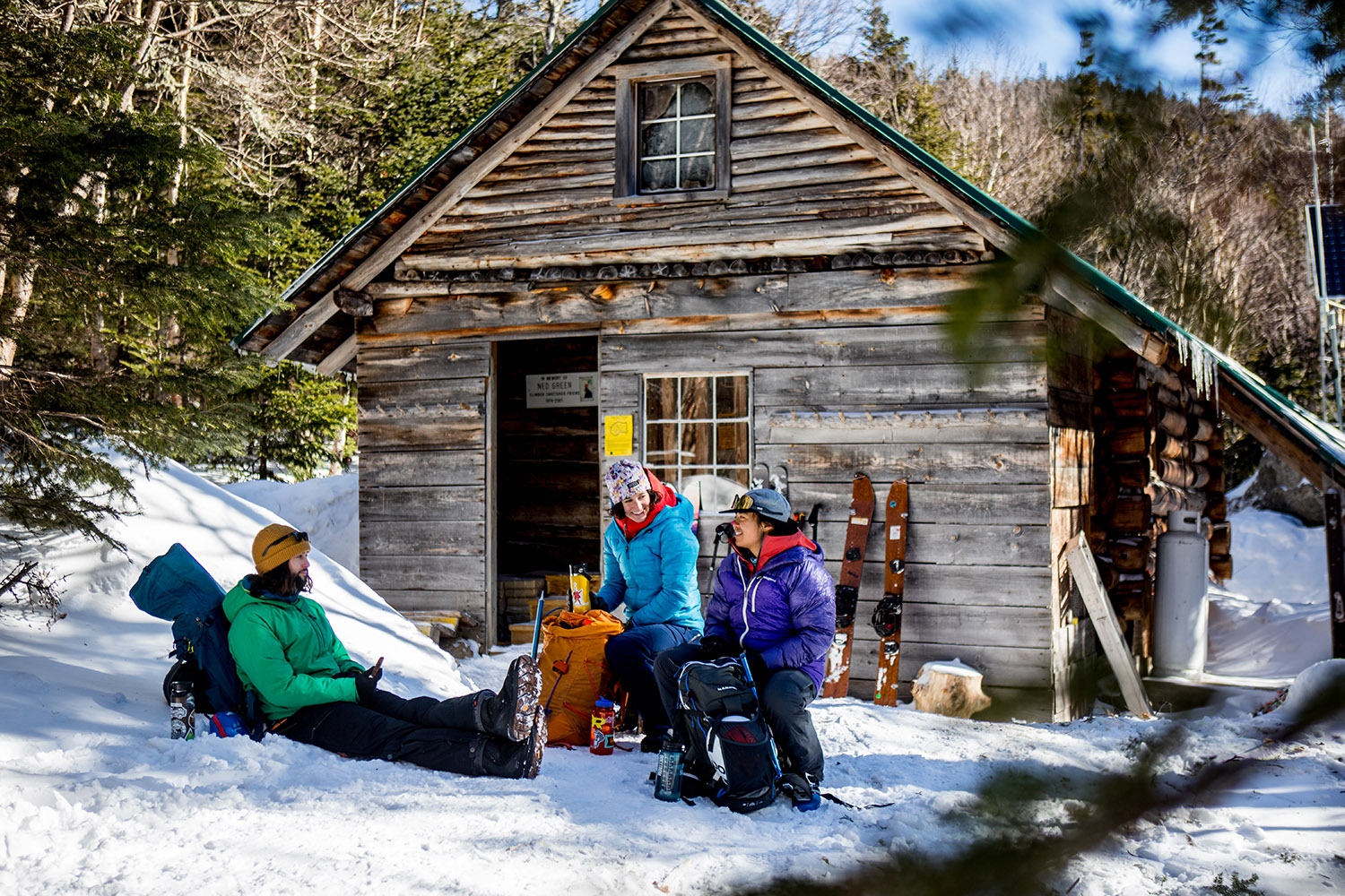 hikers in snow