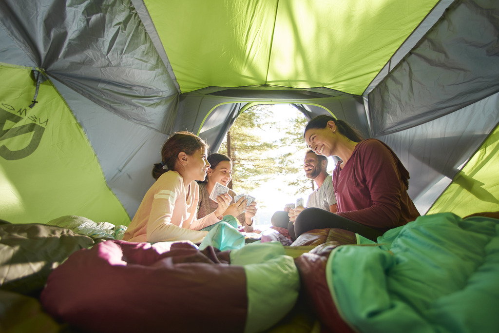 Family in a tent 