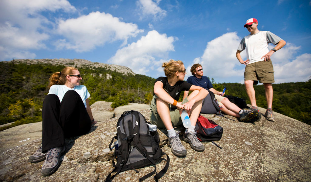 Hikers with backpacks